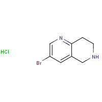 1159010-96-4 3-Bromo-5,6,7,8-tetrahydro-1,6-naphthyridine hydrochloride chemical structure