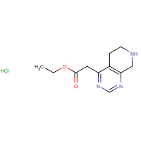 1187830-52-9 Ethyl 2-(5,6,7,8-tetrahydropyrido[3,4-d]pyrimidin-4-yl)acetate hydrochloride chemical structure