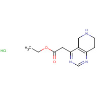 1187830-78-9 Ethyl 2-(5,6,7,8-tetrahydropyrido[4,3-d]pyrimidin-4-yl)acetate hydrochloride chemical structure