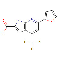 1027511-30-3 4-(Trifluoromethyl)-6-(furan-2-yl)-1H-pyrrolo[2,3-b]pyridine-2-carboxylic acid chemical structure