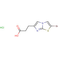 1187830-80-3 3-(2-Bromoimidazo[2,1-b]thiazol-6-yl)propanoic acid hydrochloride chemical structure