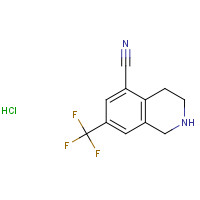 1187830-66-5 7-(Trifluoromethyl)-1,2,3,4-tetrahydroisoquinoline-5-carbonitrile hydrochloride chemical structure
