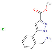 1204580-90-4 Methyl 5-(2-(aminomethyl)phenyl)-1H-pyrazole-3-carboxylate  hydrochloride chemical structure