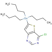 875339-90-5 4-Chloro-6-(tributylstannyl)-thieno[3,2-d]pyrimidine chemical structure