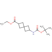 1272412-66-4 6-[(tert-Butoxycarbonyl)amino]spiro[3.3]-heptane-2-carboxylic acid ethyl ester chemical structure