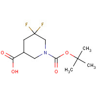 1255666-86-4 5,5-Difluoro-1,3-piperidinedicarboxylic acid tert-butyl ester chemical structure