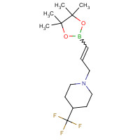 865652-21-7 (E)-1-(3-(4,4,5,5-Tetramethyl-1,3,2-dioxaborolan-2-yl)allyl)-4-(trifluoromethyl)piperidine chemical structure