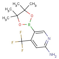 944401-57-4 5-(4,4,5,5-Tetramethyl-1,3,2-dioxaborolan-2-yl)-4-(trifluoromethyl)pyridin-2-amine chemical structure