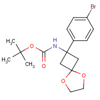 1199557-05-5 tert-Butyl 2-(4-bromophenyl)-5,8-dioxaspiro-[3.4]octan-2-ylcarbamate chemical structure