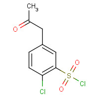 593960-71-5 2-Chloro-5-(2-oxopropyl)benzene-1-sulfonyl chloride chemical structure