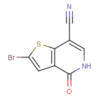 55040-43-2 2-Bromo-4-oxo-4,5-dihydrothieno-[3,2-c]pyridine-7-carbonitrile chemical structure