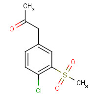 593960-75-9 1-(4-Chloro-3-(methylsulfonyl)phenyl)propan-2-one chemical structure