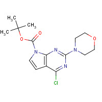 1227958-31-7 tert-Butyl 4-chloro-2-morpholino-7H-pyrrolo-[2,3-d]pyrimidine-7-carboxylate chemical structure