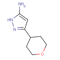 1000896-69-4 5-(Tetrahydro-2H-pyran-4-yl)-1H-pyrazol-3-amine chemical structure