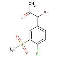 914382-89-1 1-Bromo-1-(4-chloro-3-(methylsulfonyl)-phenyl)propan-2-one chemical structure