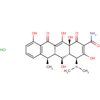24390-14-5 (4S,4aR,5S,5aR,6R,12aS)-4-dimethylamino-3,5,10,12,12a-pentahydroxy-6-methyl-1,11-dioxo-4a,5,5a,6-tetrahydro-4H-tetracene-2-carboxamide hydrochloride chemical structure