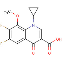 112811-72-0 1-Cyclopropyl-6,7-difluoro-8-methoxy-4-oxo-1,4-dihydro-3-quinolinecarboxylic acid chemical structure