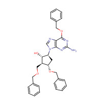 142217-77-4 (1S,2S,3S,5S)-5-[2-Amino-6-(benzyloxy)-9H-purin-9-yl]-3-(benzyloxy)-2-[(benzyloxy)methyl]cyclopentanol chemical structure