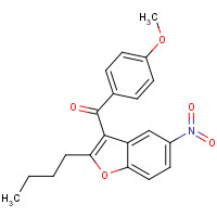 141627-42-1 (2-butyl-5-nitro-benzofuran-3-yl)-(4-methoxyphenyl)methanone chemical structure