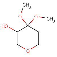 104681-92-7 4,4-dimethoxytetrahydro-2H-pyran-3-ol chemical structure