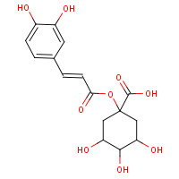 1241-87-8 1-{[(2E)-3-(3,4-Dihydroxyphenyl)-2-propenoyl]oxy}-3,4,5-trihydroxycyclohexanecarboxylic acid chemical structure