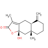 73030-71-4 (4aS,8aR,9aS)-9a-Hydroxy-3,8a-dimethyl-5-methylene-4a,5,6,7,8,8a,9,9a-octahydronaphtho[2,3-b]furan-2(4H)-one chemical structure
