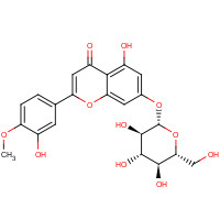 20126-59-4 5-Hydroxy-2-(3-hydroxy-4-methoxyphenyl)-4-oxo-4H-chromen-7-yl b-D-glucopyranoside chemical structure
