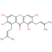 31271-07-5 1,3,6,7-Tetrahydroxy-2,8-bis(3-methyl-2-buten-1-yl)-9H-xanthen-9-one chemical structure
