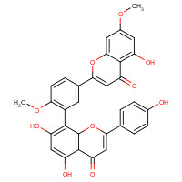 481-46-9 5,7-Dihydroxy-8-[5-(5-hydroxy-7-methoxy-4-oxo-4H-chromen-2-yl)-2-methoxyphenyl]-2-(4-hydroxyphenyl)-4H-chromen-4-one chemical structure
