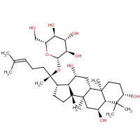 53963-43-2 (3b,6a,12b)-3,6,12-Trihydroxydammar-24-en-20-yl b-D-glucopyranoside chemical structure
