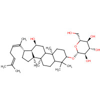 105558-26-7 (5ξ,9ξ,12a,14b,20Z)-12-Hydroxydammara-20(22),24-dien-3-yl b-D-glucopyranoside chemical structure