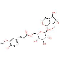 64461-95-6 (1aR,1bS,2S,5aR,6S,6aS)-6-Hydroxy-1a-(hydroxymethyl)-1a,1b,2,5a,6,6a-hexahydrooxireno[4,5]cyclopenta[1,2-c]pyran-2-yl 6-O-[(2E)-3-(4-hydroxy-3-methoxyphenyl)-2-propenoyl]-b-D-glucopyranoside chemical structure
