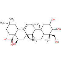 22338-71-2 (2b,3b,5ξ,16a,18a)-2,3,16,23-Tetrahydroxyolean-12-en-28-oic acid chemical structure