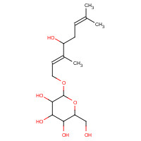 100462-37-1 (2E)-4-Hydroxy-3,7-dimethyl-2,6-octadien-1-yl hexopyranoside chemical structure
