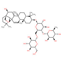 20736-08-7 (3b,13a,16b,17a)-16-Hydroxy-13,28-epoxyolean-11-en-3-yl 6-deoxy-a-L-mannopyranosyl-(1->4)-[b-D-glucopyranosyl-(1->6)]-b-D-glucopyranoside chemical structure