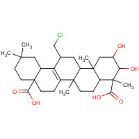 2469-34-3 13-(Chloromethyl)-2,3-dihydroxy-4,6a,11,11,14b-pentamethyl-2,3,4,4a,5,6,6a,7,8,9,10,11,12,12a,13,14,14a,14b-octadecahydro-4,8a(1H)-picenedicarboxylic acid chemical structure
