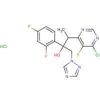 188416-20-8 3-(6-Chloro-5-fluoropyrimidin-4-yl)-2-(2,4-difluorophenyl)-1-(1H-1,2,4-triazol-1-yl)butan-2-ol hydrochloride chemical structure