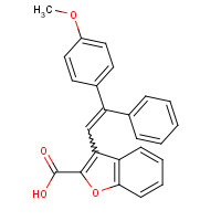 51108-34-0 3-[2-(4-Methoxyphenyl)-2-phenylvinyl]-1-benzofuran-2-carboxylic acid chemical structure