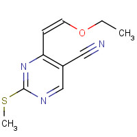 878804-79-6 4-[(Z)-2-Ethoxyvinyl]-2-(methylsulfanyl)-5-pyrimidinecarbonitrile chemical structure