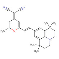 159788-00-8 {2-Methyl-6-[(E)-2-(1,1,7,7-tetramethyl-2,3,6,7-tetrahydro-1H,5H-pyrido[3,2,1-ij]quinolin-9-yl)vinyl]-4H-pyran-4-ylidene}malononitrile chemical structure