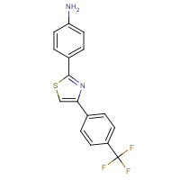 35666-81-0 4-(4-(4-(trifluoromethyl)phenyl)thiazol-2-yl)benzenamine chemical structure