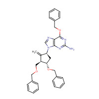 204845-95-4 6-(Benzyloxy)-9-[(1S,3R,4S)-2-methylene-4-(phenylmethoxy)-3-[(phenylmethoxy)methyl]cyclopentyl]-9H-purine-2-amine chemical structure