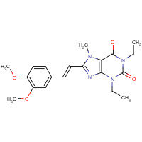 155270-99-8 8-[(E)-2-(3,4-dimethoxyphenyl)ethenyl]-1,3-diethyl-7-methyl-purine-2,6 -dione chemical structure