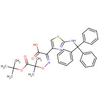 68672-66-2 (Z)-2-(tert-Butoxycarbonylprop-2-oxyimino)-2-(2-tritylaminothiazol-4-yl)acetic acid chemical structure