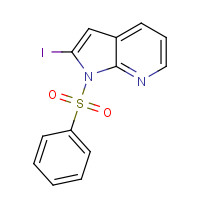 282734-63-8 2-iodo-1-(phenylsulfonyl)-1H-pyrrolo[2,3-b]pyridine chemical structure