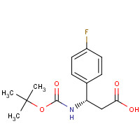 479064-88-5 BOC-(S)-3-AMINO-3-(4-FLUORO-PHENYL)-PROPIONIC ACID chemical structure