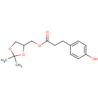 133242-63-4 BENZENEPROPANOIC ACID,4-HYDROXY-,(2,2-DIMETHYL-1,3-DIOXOLAN-4-YL)METHYL ESTER chemical structure