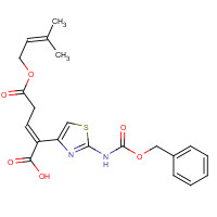 115065-79-7 2-[2-[[(Phenylmethoxy)carbonyl]amino]-4-thiazolyl]-2-pentenedioic acid 5-(3-methyl-2-butenyl) ester chemical structure