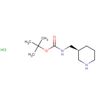 1217805-12-3 2-Methyl-2-propanyl [(3S)-3-piperidinylmethyl]carbamate hydrochloride (1:1) chemical structure