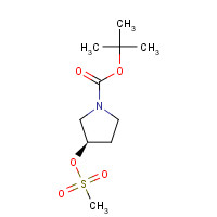 127423-61-4 2-Methyl-2-propanyl (3R)-3-[(methylsulfonyl)oxy]-1-pyrrolidinecarboxylate chemical structure